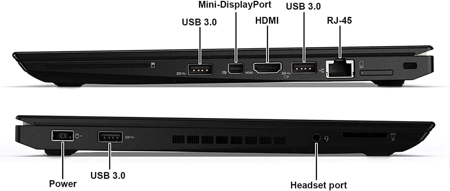 Lenovo ThinkPad T460s Laptop, 14 inch Full HD Notebook, Core i5-6300U, 8GB RAM, 256GB SSD, CAM, Windows 11 Pro64 (Renewed)