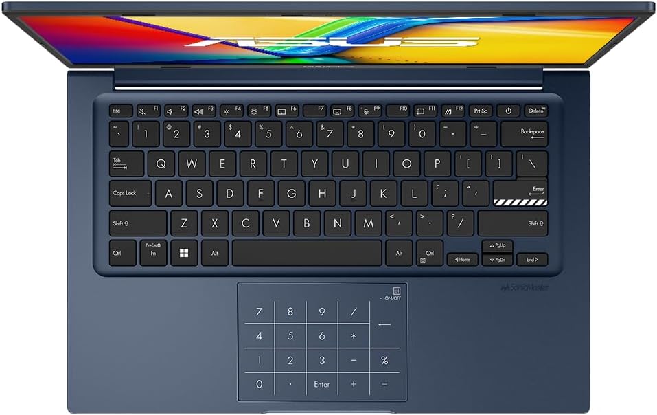 ASUS Vivobook 14 2026 Business Laptop 14' FHD 10-Core Intel i7-1355U 16GB DDR4 512GB SSD Intel Iris Xe Graphics Wi-Fi 5 Win11 Home w/ONT 32GB USB
