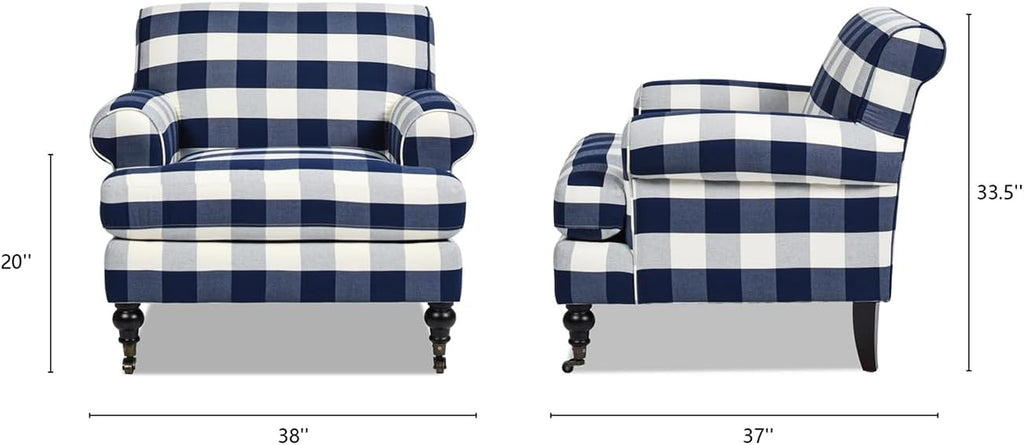 Jennifer Taylor Home Alana Lawson Large Comfortable Living Room Accent Chair
