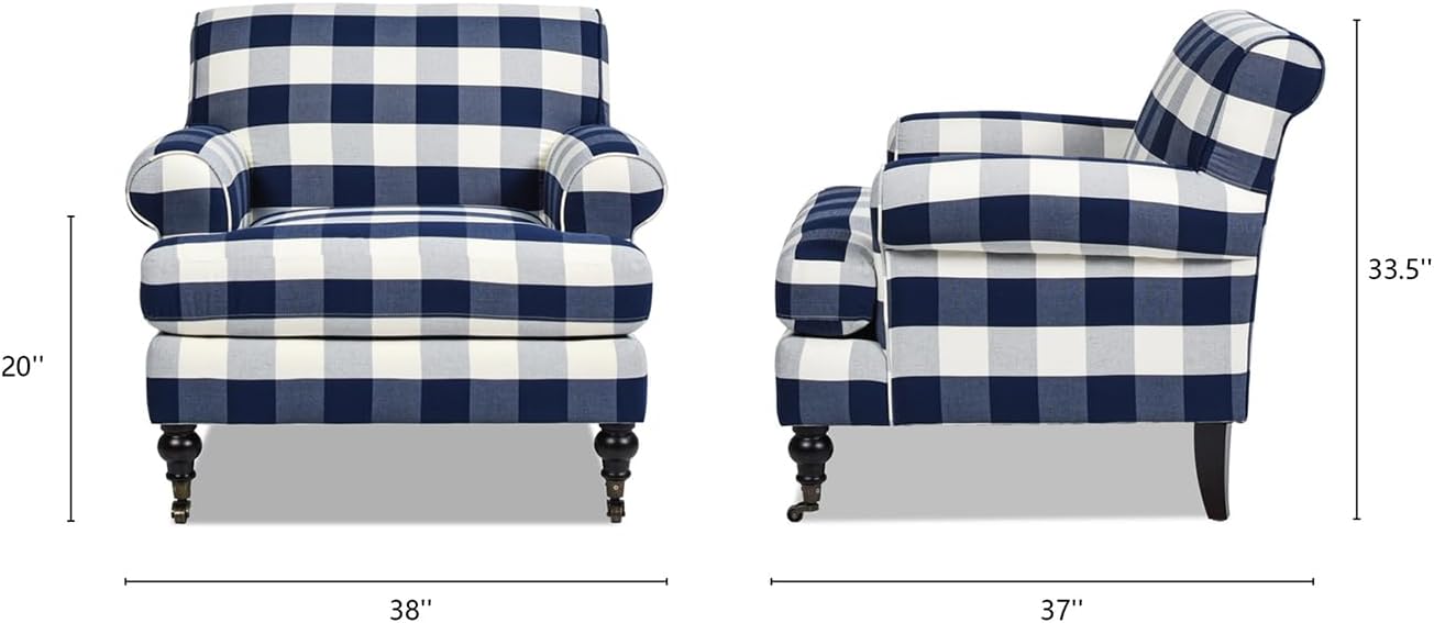 Jennifer Taylor Home Alana Lawson Large Comfortable Living Room Accent Chair