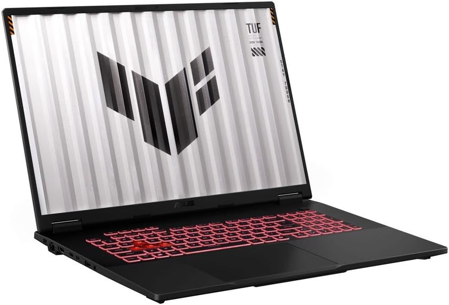 ASUS TUF A18 Gaming Laptop 18' WUXGA 1920x1200 Display IPS 144 hz AMD Ryzen 7 260 NVIDIA GeForce RTX 5060 8G GDDR7 32GB DDR5 4TB SSD Single-Zone RGB Backlit KB Wi-Fi 6E Bluetooth 5.3 Windows 11 Pro