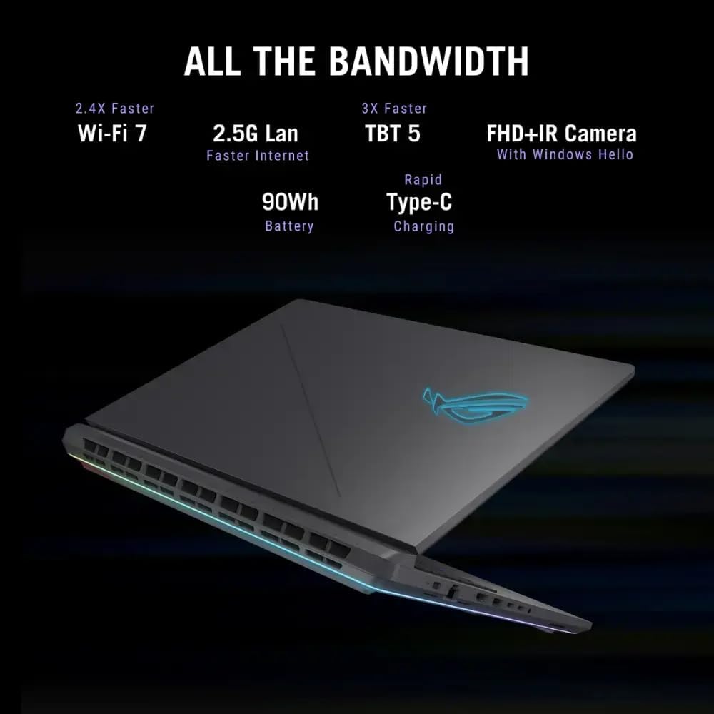 ASUS ROG Strix G18 Gaming Laptop 2025, Intel Ultra 9 275HX(24 Cores), NVIDIA GeForce RTX 5080, 18 Inch 2.5K 240Hz Display, 64GB DDR5, 4TB SSD, WiFi 7, Backlit Keyboard, Windows 11 Pro, Accessories