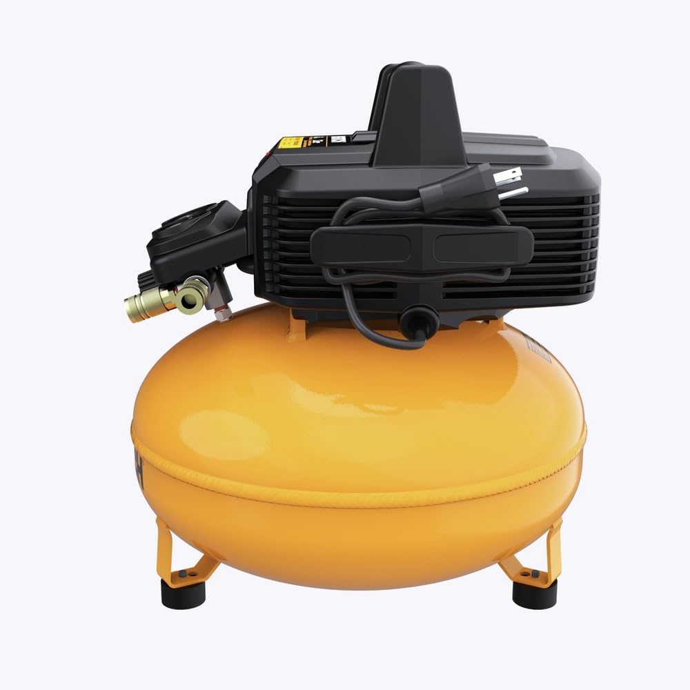 Bostitch 6 Gallon Pancake Air Compressor with 150 Max PSI, 2.6 CFM @ 90 PSI and SmartPoint 18 Gauge Brad Nailer Premium Combo Kit
