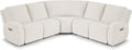 VANSOFY Extra Large Reclining Sectional Couch Covers, Washable 5-Piece Sofa Covers for L Shape Sectional Sofa Corner Seater, Thick, Soft Sofa Slipcovers (5 Seat Recliner Cover, Off White)