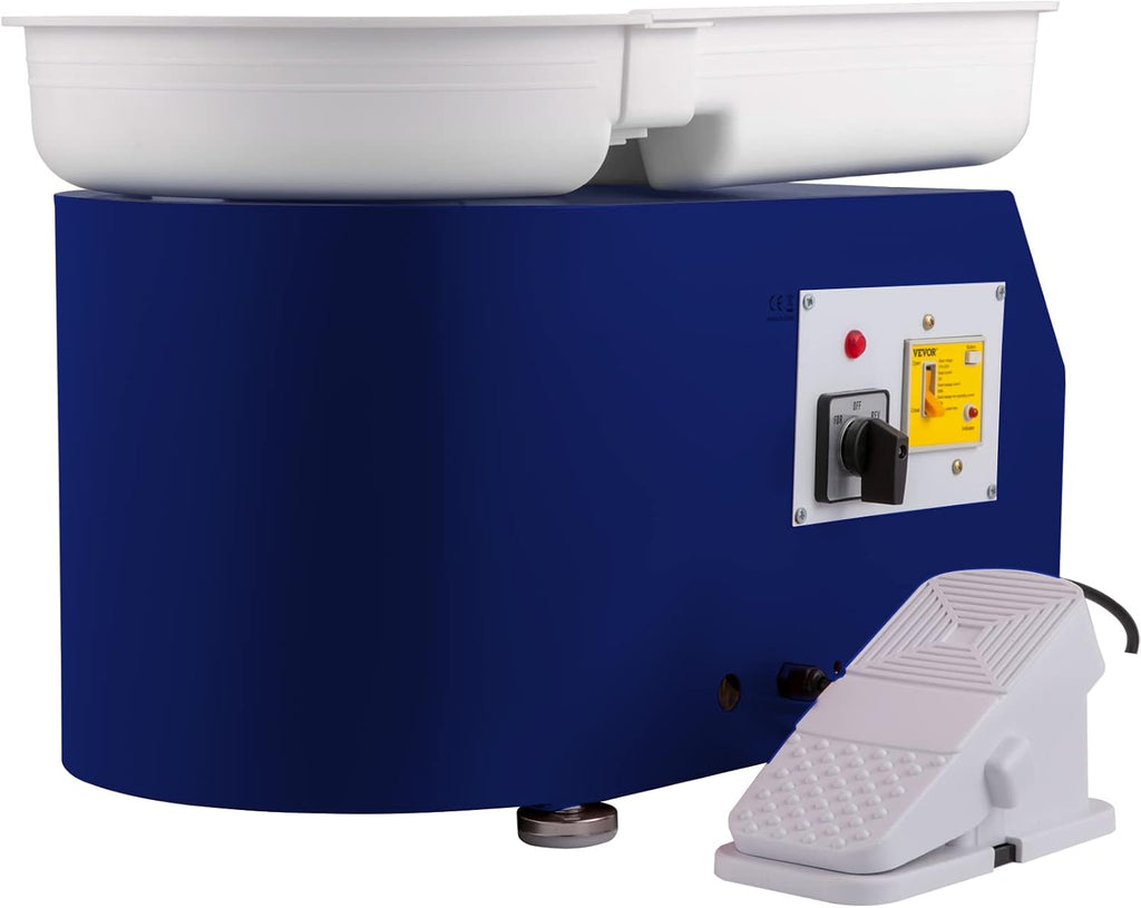 VEVOR 11in Pottery Wheel for Adults Beginners, 350W Electric Forming Machine with Detachable Basin Foot Pedal 0-300RPM Adjustable Speed, Craft DIY Clay Tool, Gifts for Kids for Kids/Teens/Adults