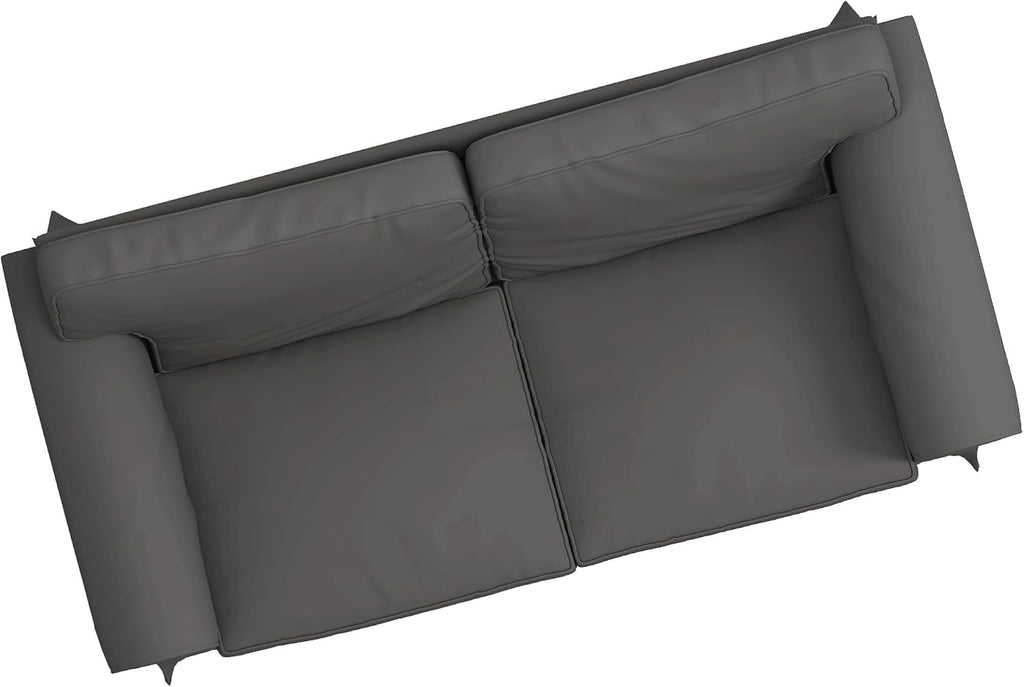 Polyester Flax Ektorp Loveseat Sofa Cover Replacement Slipcover Compatible with IKEA Ektorp Sofa (Polyester Deep Gray Loveseat)