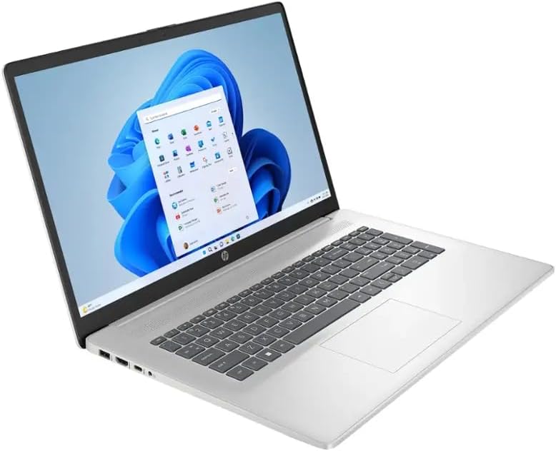 HP 17 Laptop, 17.3' FHD Display, 32GB RAM, 1TB SSD, AMD Ryzen 5 Processor(Beats i7-1165G7, Up to 4.3GHz), Webcam, Numeric Keypad, Long Battery Life, Windows 11 Pro,Silver