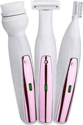 Epilator, Wet& Dry Electric Hair Removal, Rechargeable Lady Cordless 3 in 1 Shaver Women' s Razor Bikini Trimmer for Leg Armpit Hair Wet and Dry Waterproof