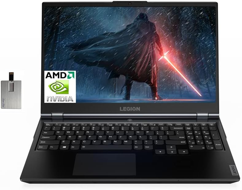 Lenovo 2022 Legion 5 Gaming 15.6' 120Hz FHD Laptop, AMD R5-4600H Processor(> i7-1065G7), 16GB RAM, 1TB HDD + 256GB SSD, Backlit Keyboard, GeForce RTX 1650Ti Graphics, Win 10, Black, 32GB USB Card