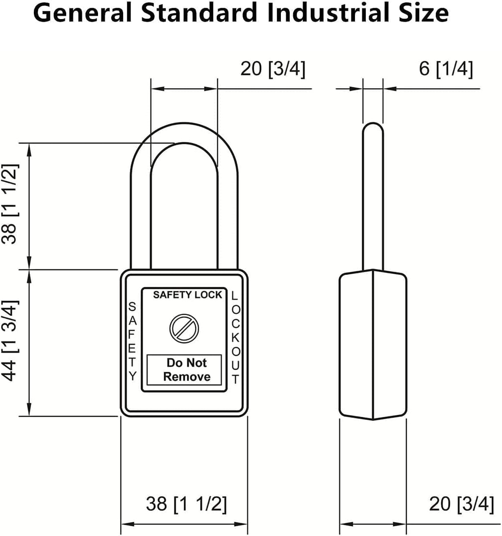 SAFBY 50 Keyed Different Lockout Tagout Locks with 50 Lock Out Tag Out Tags - Loto Safe Padlocks for Lock Out Tag Out Stations and Devices