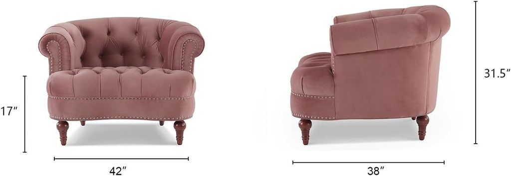 Jennifer Taylor Home La Rosa Victorian Tufted Upholstered Accent Chair