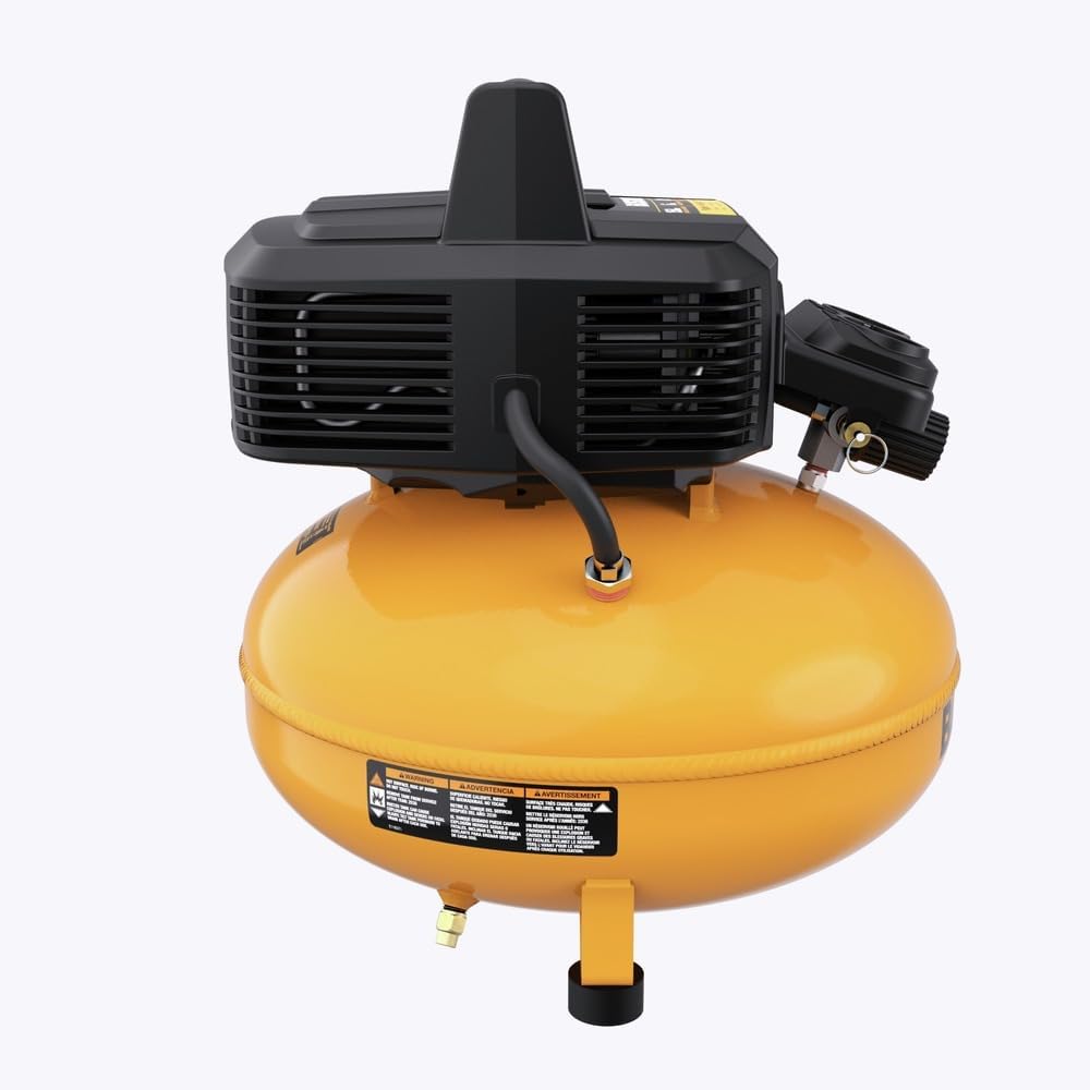 Bostitch 6 Gallon Pancake Air Compressor with 150 Max PSI, 2.6 CFM @ 90 PSI and SmartPoint 18 Gauge Brad Nailer Premium Combo Kit