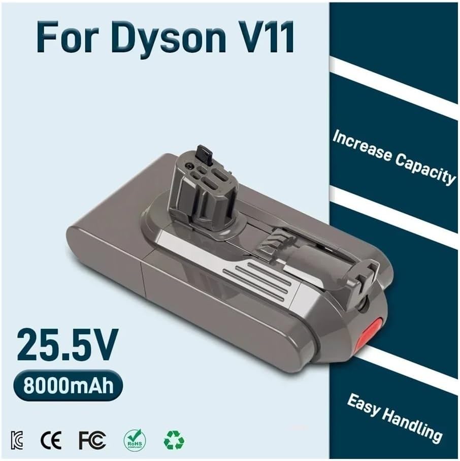 OUTMX 25.2V Compatible for Dyson Battery SV15 V15 and V11 Absolute Animal Fluffy Vacuum Cleaners Replacement Batteries(6000mAh)