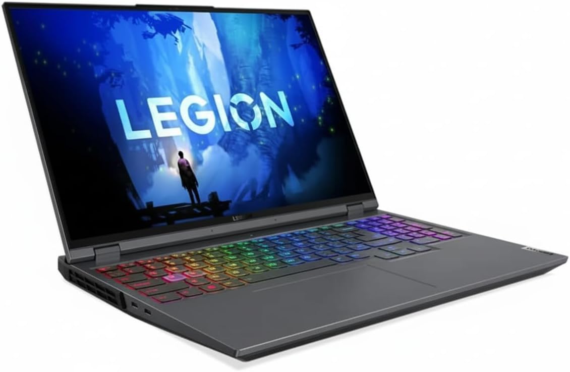 Lenovo Legion 5 Pro 16IAH7 (82S00003US) Gaming Laptop – 16' WQXGA (2560 × 1600), Intel Core i7-12700H, NVIDIA GeForce RTX 3050 Ti, 16GB DDR5 RAM, 512GB SSD – Storm Gray