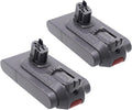 25.2V 6000mAh Battery Vacuum Cleaner,Compatible for Dyson V15 SV22 SV28 SV29 Rechargeable(2pcs V15 6000mAh)