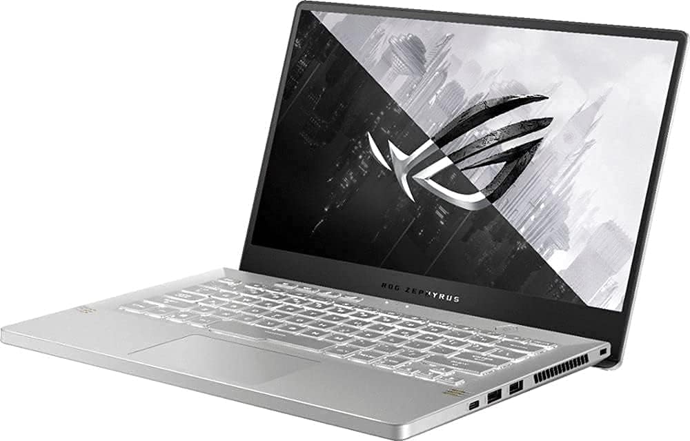 Asus ROG Zephyrus G14 VR Ready Gaming Laptop, 14' 144Hz Full HD IPS Display, 8 Cores AMD Ryzen 9 5900HS,NVIDIA GeForce RTX 3060, Moonlight White-Tikbot Accessories (16GB RAM |1TB PCIe SSD)