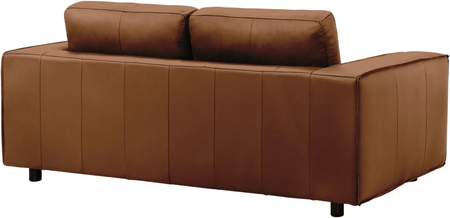 Clayton 2-Piece Leather Living Room Set in Anthracite Gray or Ochre