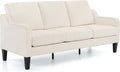 VINGLI Small Couch Sofa 71' Comfy Couches for Living Room Beige 3 Seat Sofa Couch Mid Century Modern Sofa Furniture Couches with Scooped Arms for Small Spaces, Bedroom, Apartment, Studio