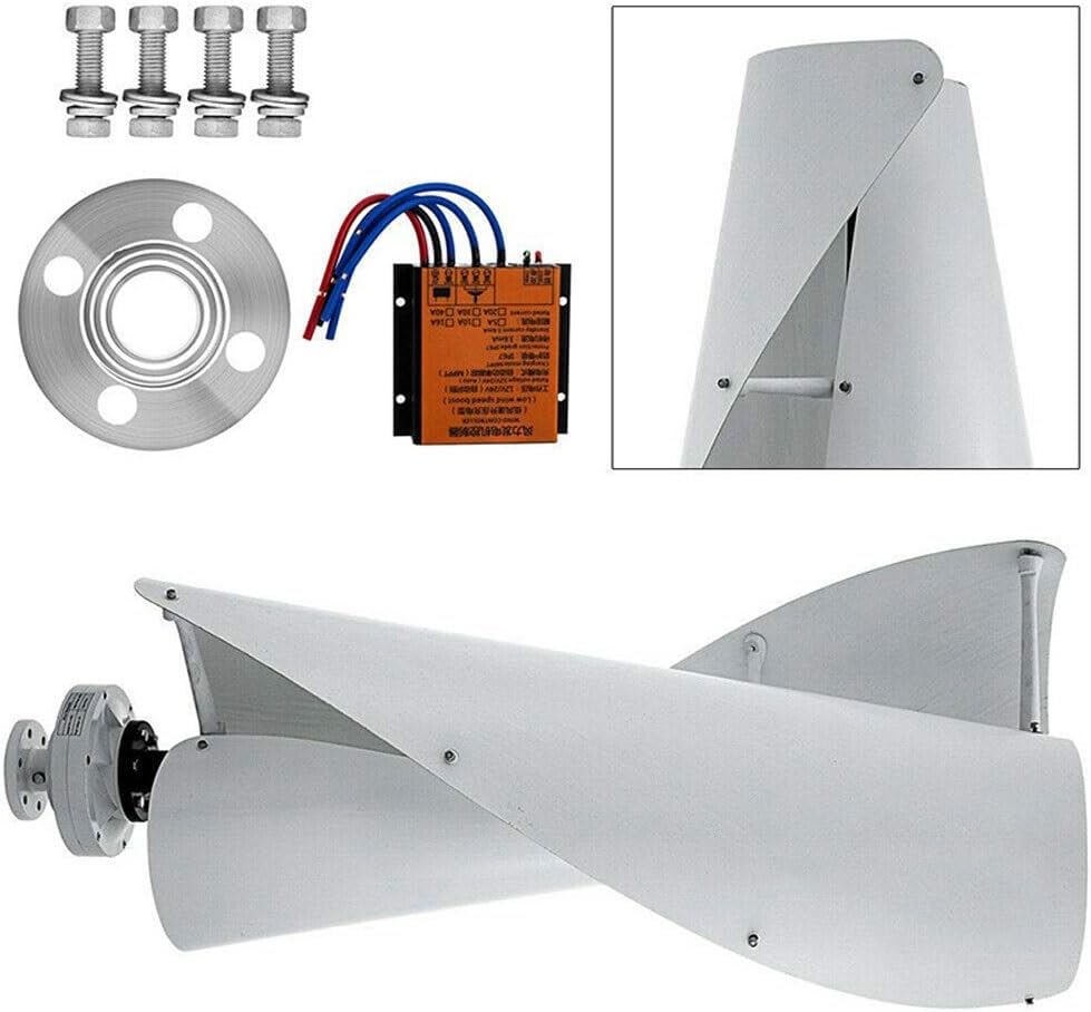 Wind Turbine Generator, 12V 1000W Vertical Wind Turbine Portable Windmill Power Generator Free Energy Generators Kit with Charge Controller