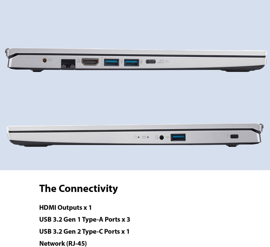 acer Aspire 3 Laptop | 15.6' FHD (1920 x 1080) Display | AMD Radeon | 8-Core AMD Ryzen 7-5700U | 32GB RAM | 1.5TB SSD (1TB PCIe SSD withHP P500 512GB Portable SSD) | Ethernet Port | Windows 11 Pro