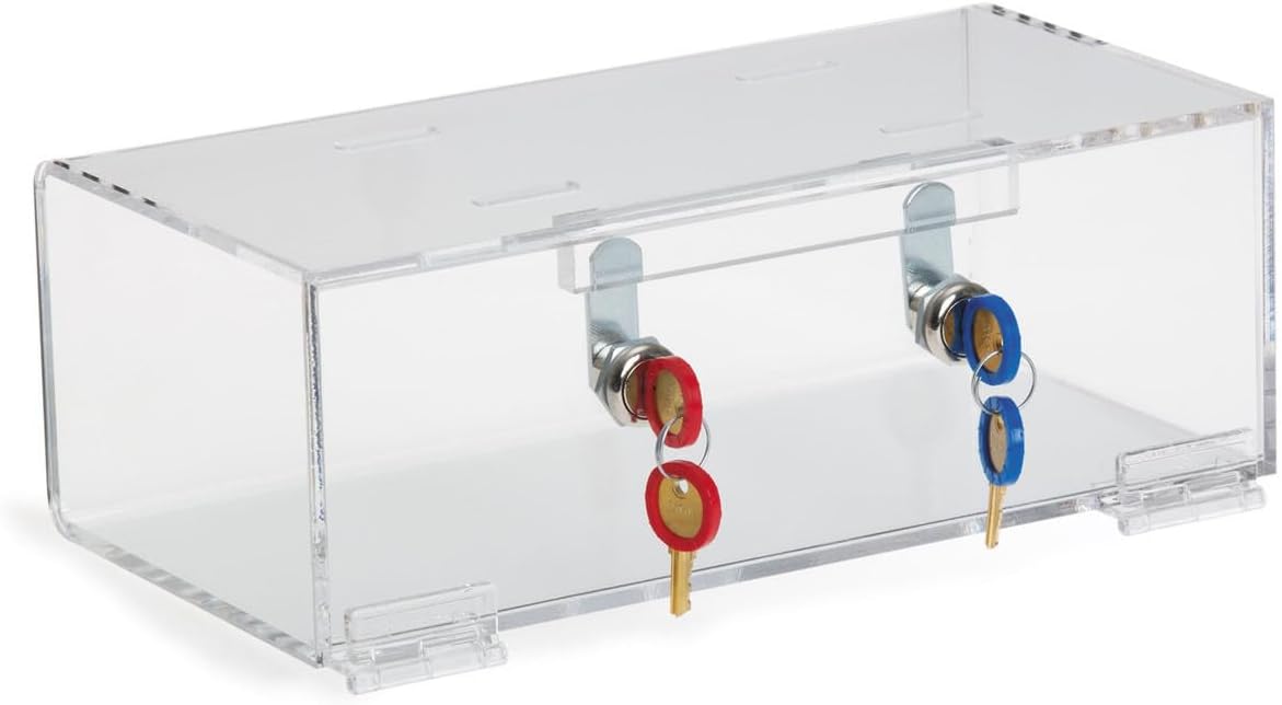 Omnimed Clear Acrylic Fridge Lockbox with Two Locks