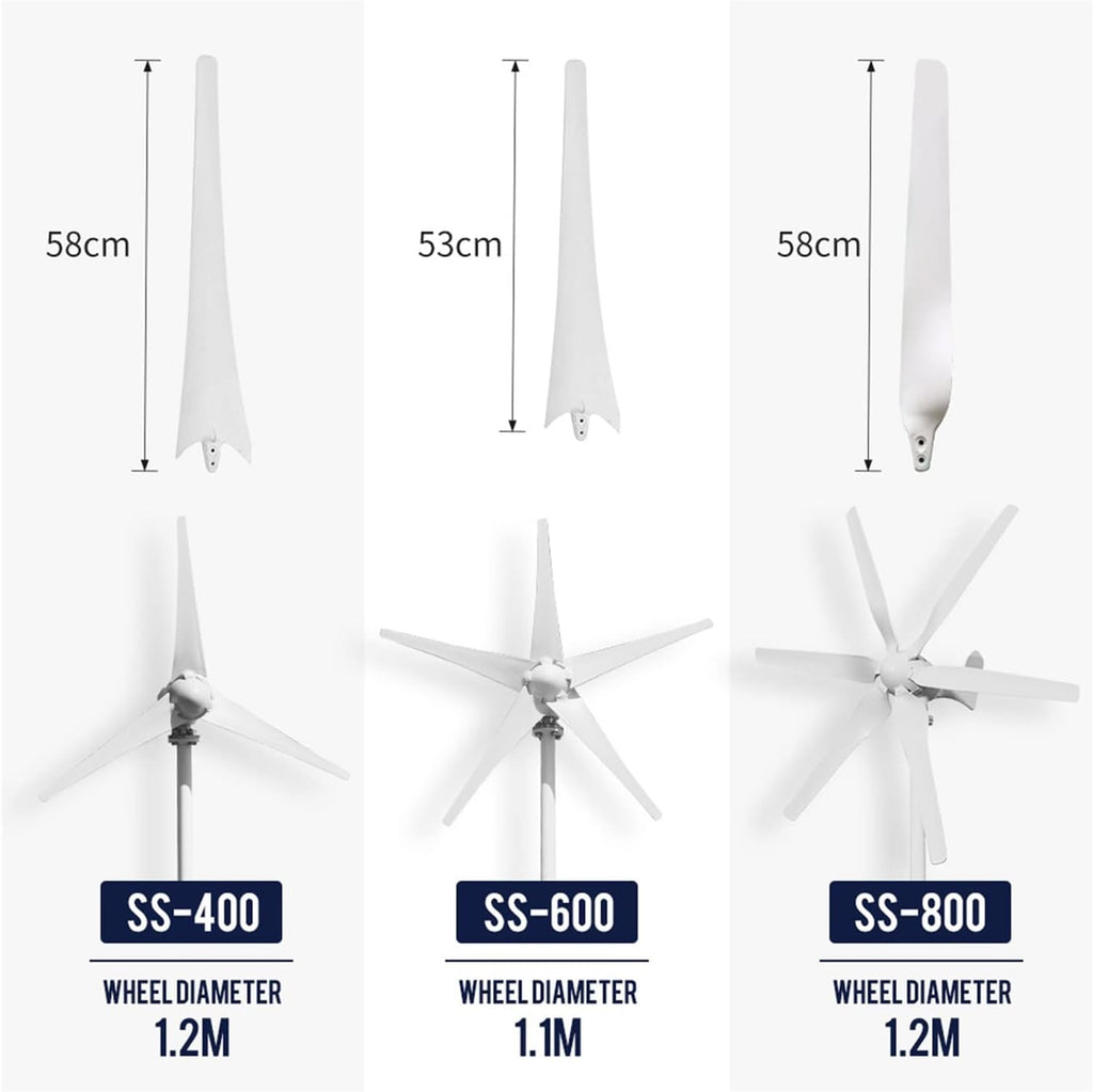 Wind Generator 1000W 24V Wind Turbine Generator With MPPT Controller Wind Turbine Generator With 8 Blades Small Wind Turbine For Home Use Low Noise High Efficiency for Marine RV Home Windmill Gener (5