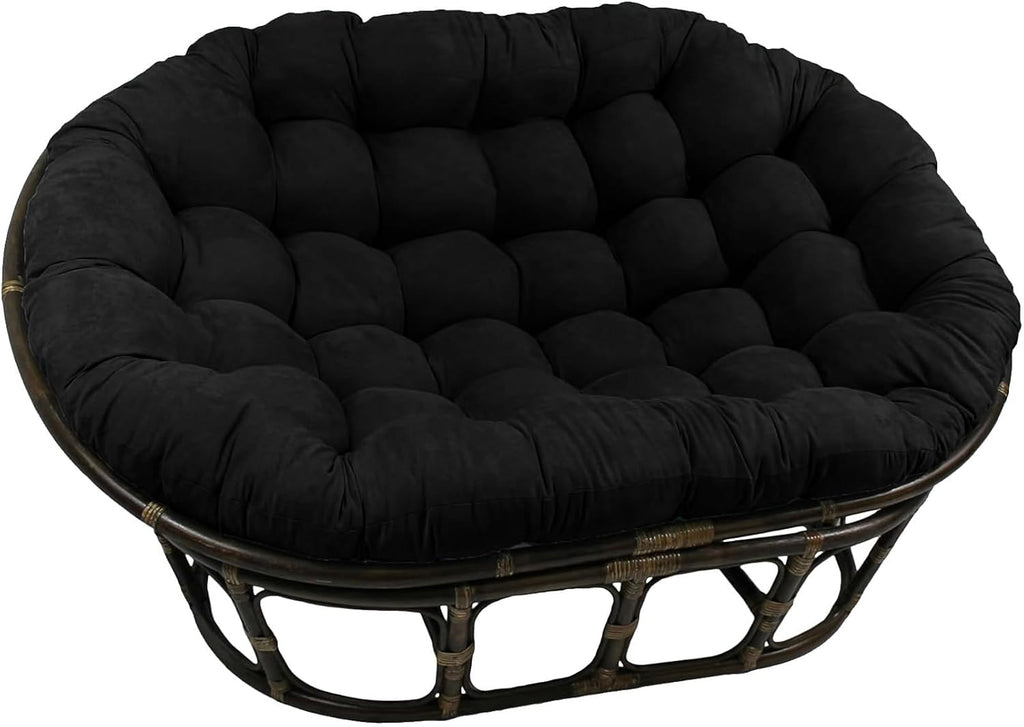 Wicker Papasan Chair Cushion, Shaggy Double Papasan Cushion, Modern Style Cozy Saucer Chair Mat, Soft Thicken Egg Chair Cushion for Round Chair Swing Chair Patio