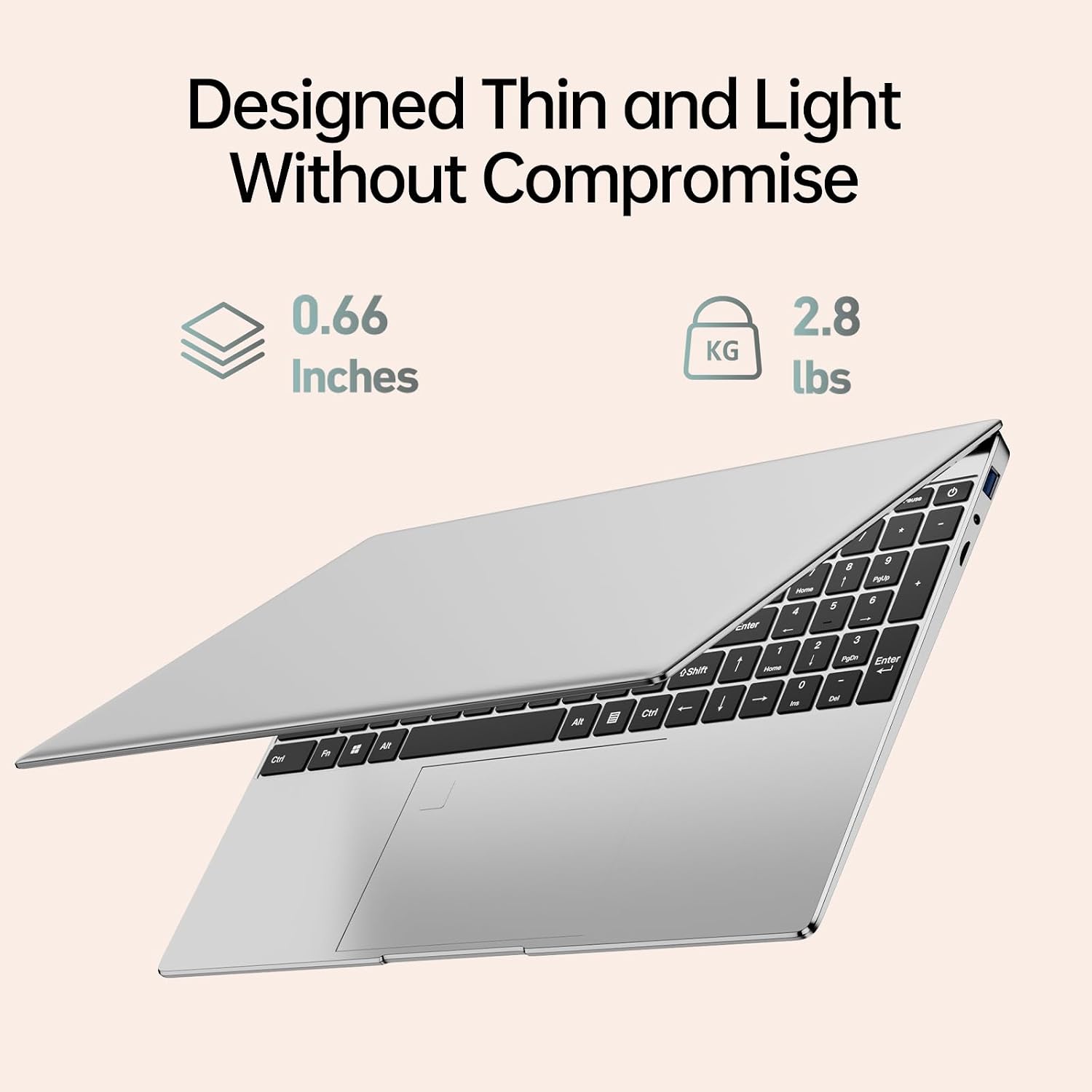 2026 New 15.6'' Laptop Windows 11 Pro, Intel Core i3-7020U, 8GB RAM, 256GB SSD, 1080p FHD Display, Backlit Kerboard, Fingerprint, Office 365, WiFi5, BT5, Webcam, Mini-HDMI, USB3.2, TF Card Slot