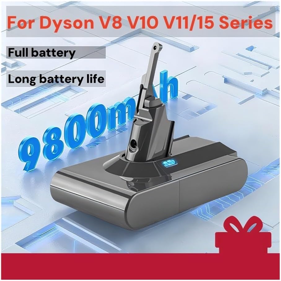 25.2V 12800mAh Battery Compatible with Dyson SV15 Serie Vacuum Cleaner Fluffy-Absolute Extra V11 Absolute V11 V10 V8 SV17 V12 SV20(V10 12800mAh 2PCS)