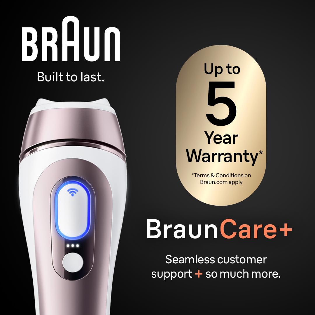 Braun Smart IPL, Skin i·Expert Pro 7, VOGUE's Best Hair Removal Device, IPL Hair Removal for Women and Men, Permanent Laser Hair Reduction At-Home, World's 1st Smart App, 3 Heads, IPL7243
