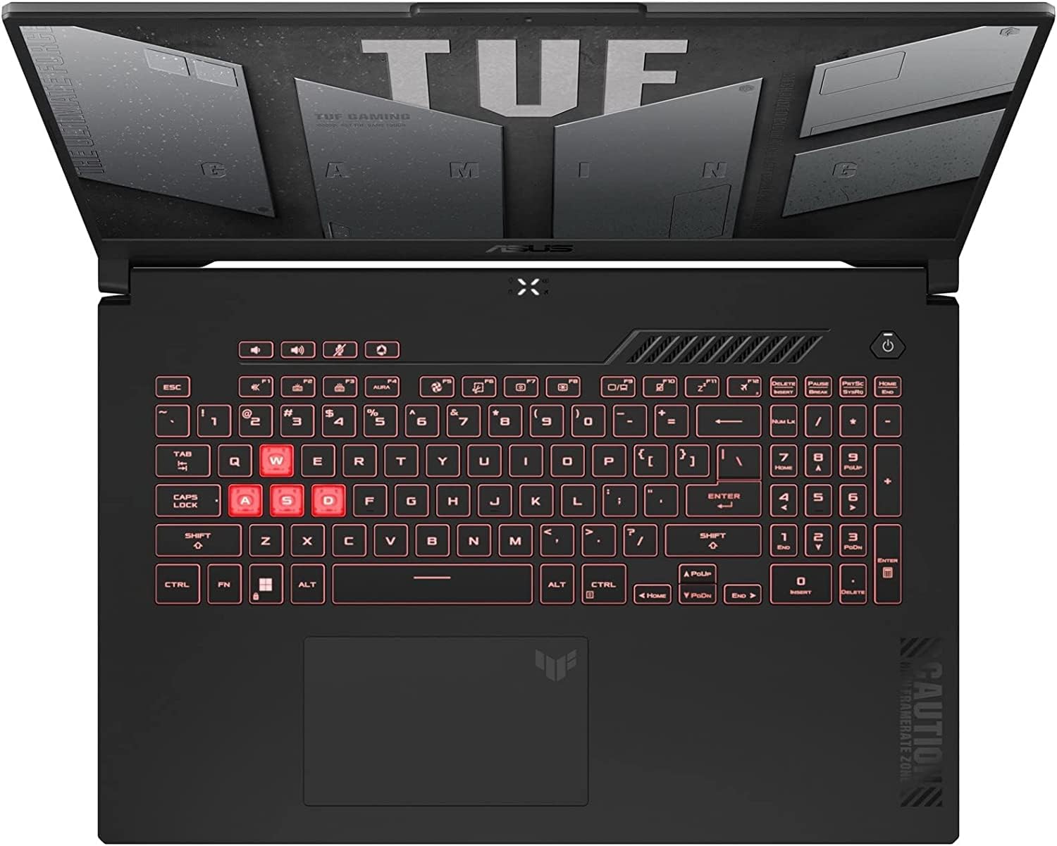 ASUS TUF Gaming Laptop, 17.3' 1920 x 1080 144Hz, AMD Ryzen 7 7735HS 8-Core, NVIDIA Geforce RTX 4050 6GB, 32GB DDR5, 1TB SSD, Windows 10 Home, WiFi 6, Bluetooth 5.3, 720p HD Camera, Mecha Gray