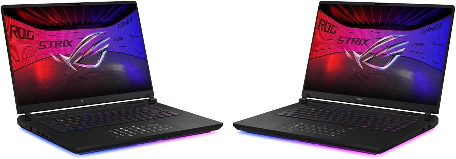 ASUS ROG Strix AI Gaming Laptop 16.0' 240Hz Mini LED WQXGA Display (Intel Ultra 9-275HX, GeForce RTX 5080 16GB, 32GB DDR5, 4TB PCIe SSD, Win 11 Pro) w/MS 365 Personal, DKZ USB Port Expander