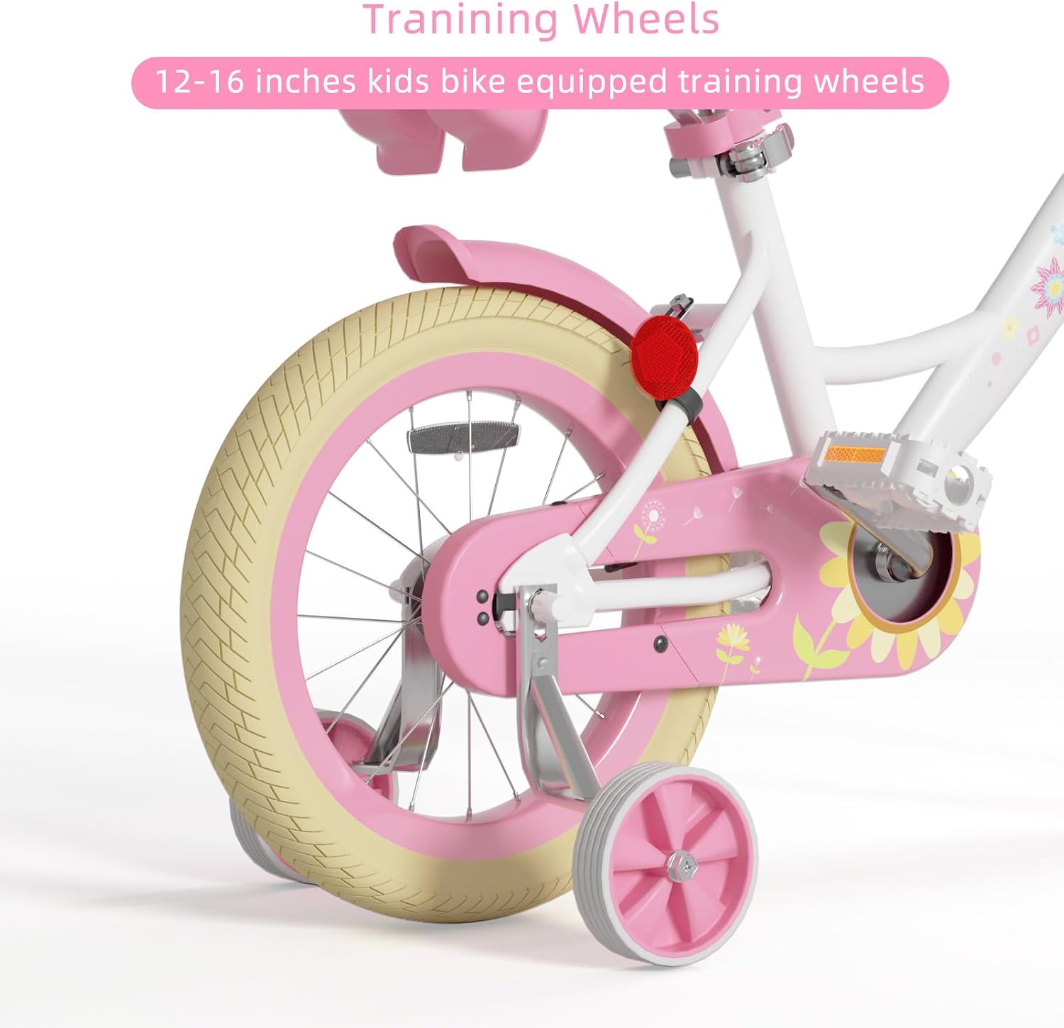 Glaf Toddler Bike 12 14 16 20 Inch Girls Bike with Training Wheels Kids Bike for 2-12 Year Old with Doll Seat & Basket