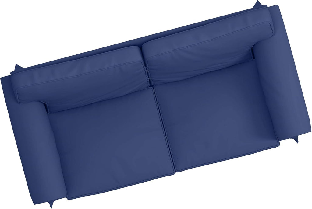 Custom Slipcover Replacement Cotton Ektorp Loveseat Cover Replacement is Made Compatible for IKEA Ektorp Loveseat Sofa Slipcover(Deep Blue Loveseat)