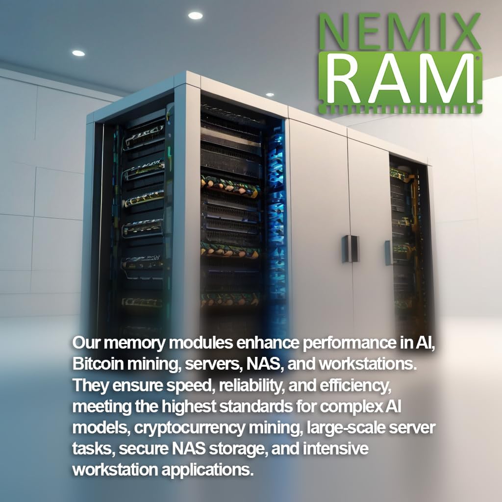 NEMIX RAM 64GB (4X16GB) DDR4 2666MHZ PC4-21300 2Rx8 1.2V CL19 260-PIN ECC Unbuffered SODIMM NAS Memory KIT Compatible with Synology DiskStation DS3617xsII