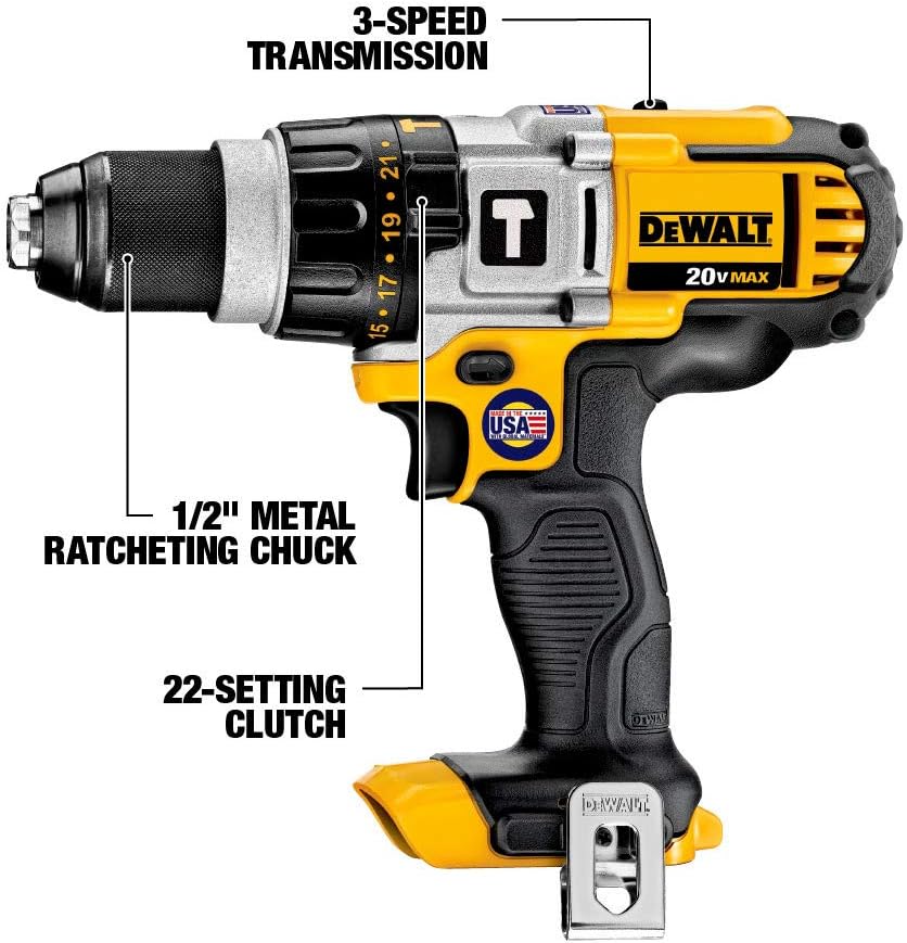 DEWALT 20V MAX Cordless Drill Combo Kit, 5-Tool (DCK592L2), Yellow