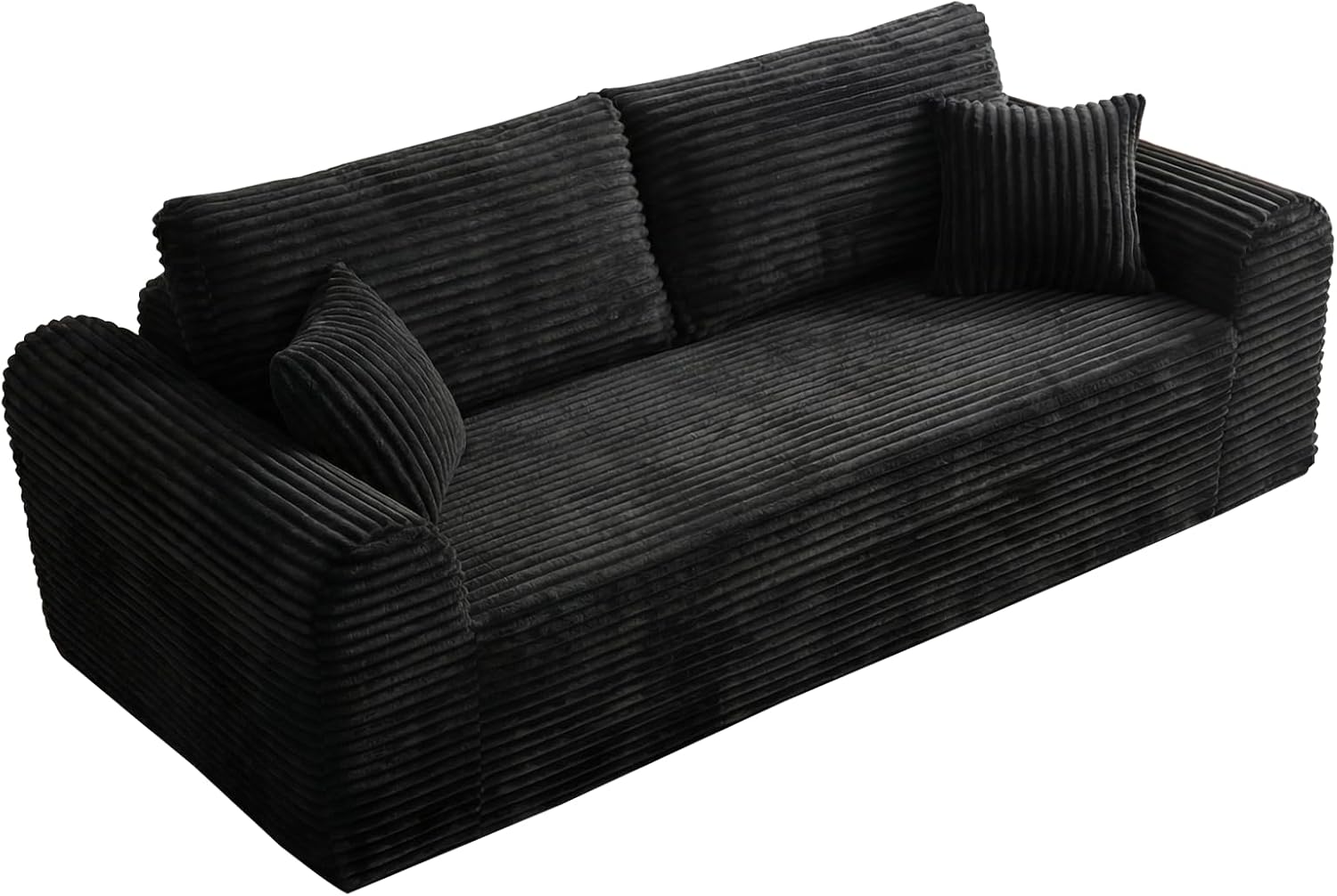 Modern 3 Seater Cloud Loveseat Sofa Couch in a Box - 86.6'' High-Density Foam Boneless Love Seat Sofa with Deep Seating and Wider Rolled Armrest for Living Room | Breathable material, Anti-slip