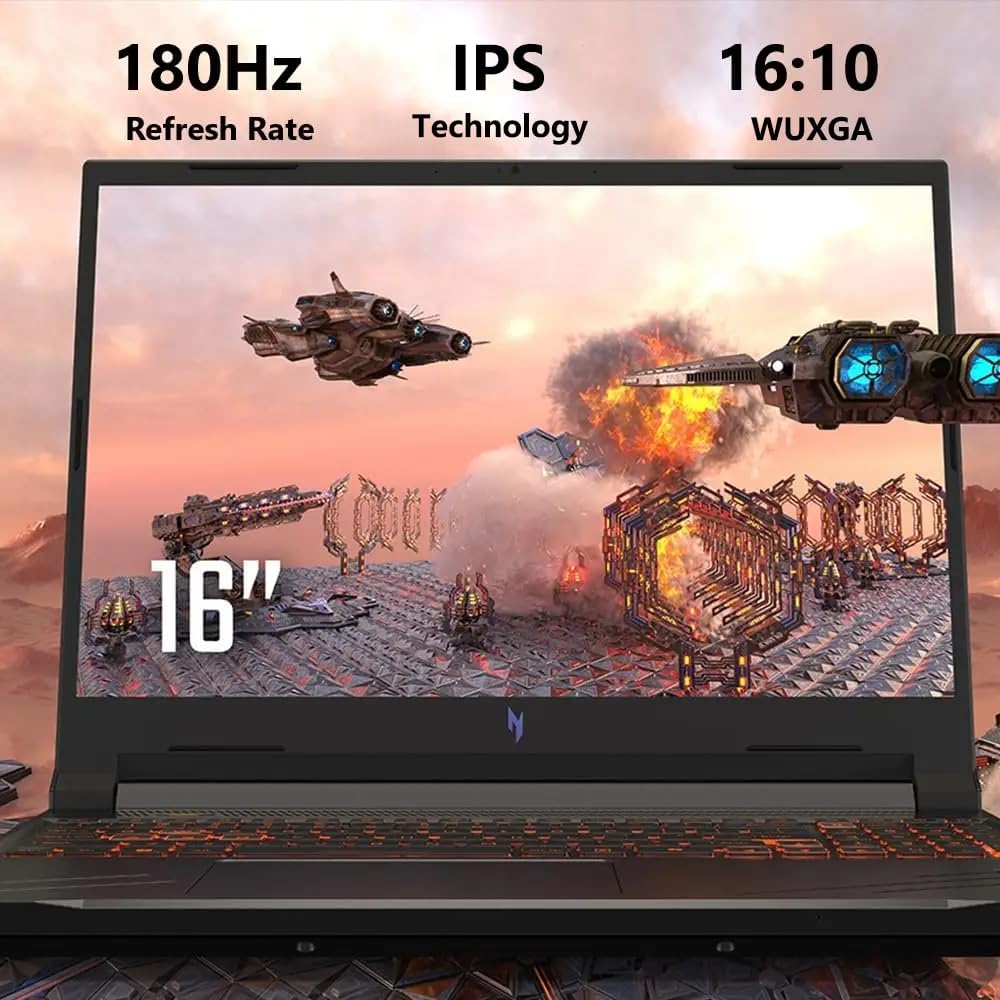 acer Nitro V 16 AI Gaming Laptop | 16' WUXGA IPS 180Hz | AMD 8-Core Ryzen 7 260 | 32GB DDR5 4TB SSD | GeForce RTX 5050 8GB DLSS4 (Up to 440 AI Tops) | Backlit Keyboard Win11 w/DLCA Accessory