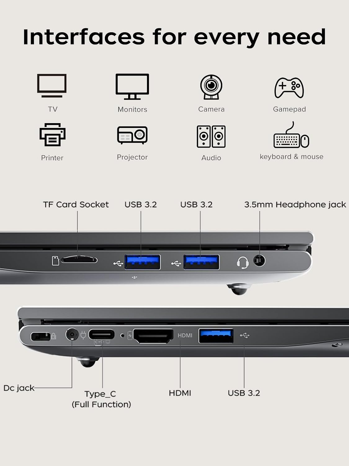 MALLRACE Gaming Laptop,Laptop with AMD Ryzen 7000 Series Processor (Up to 4.3GHz), AMD Radeon Graphics, 16GB DDR4 512GB NVMe SSD, Wi-Fi 6, Type-C, 15.6 inch Windows 11 Laptops Computer for Work