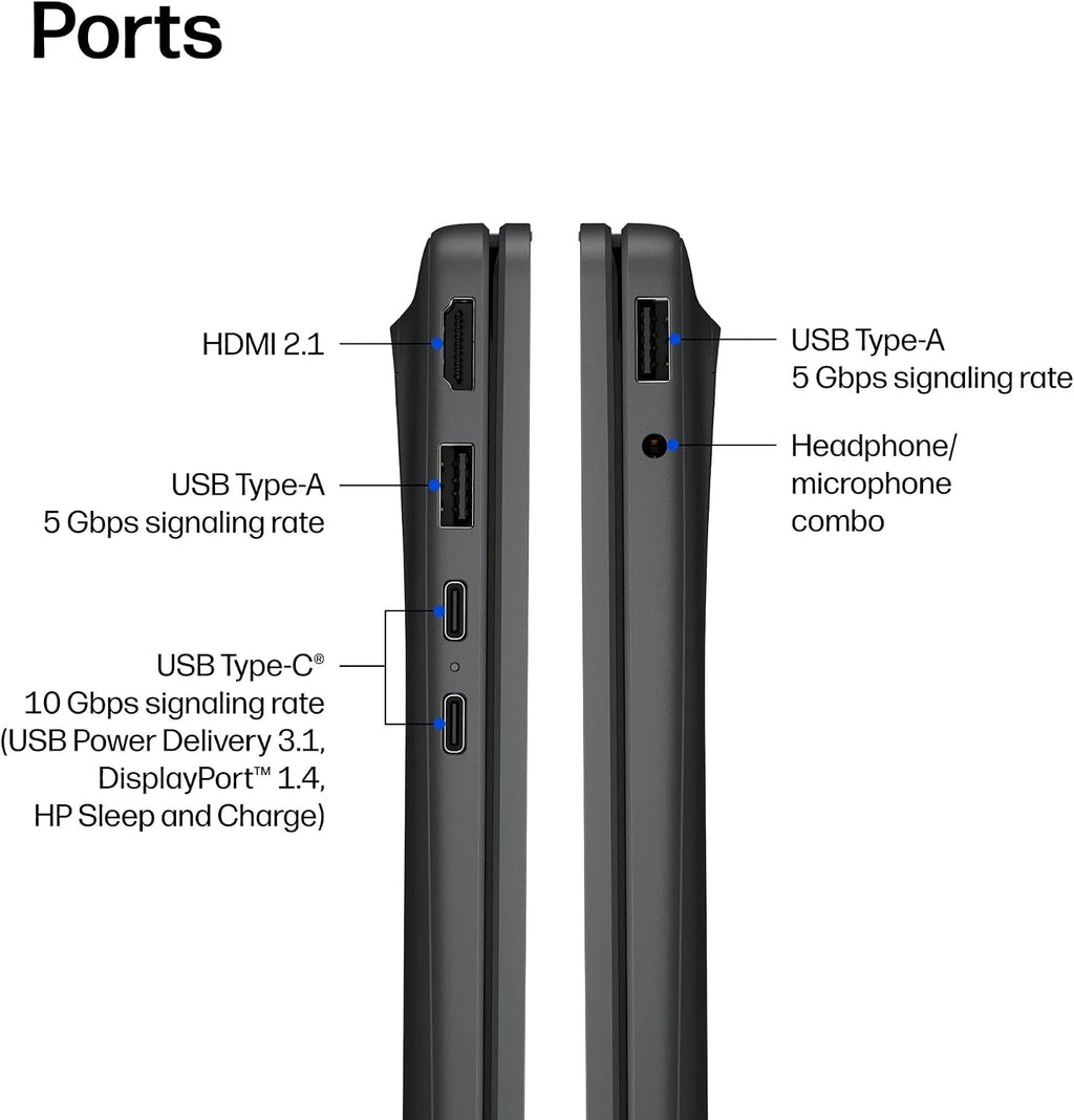 HP OmniBook 3 16' Next Gen AI PC FHD IPS Laptop, 8-Core Snapdragon X X1-26-100 Processor, 16GB DDR5 512GB SSD, Radeon 740M Graphics Copilot Win 11 Computer for Creator Business Gaming w/GM Accessory