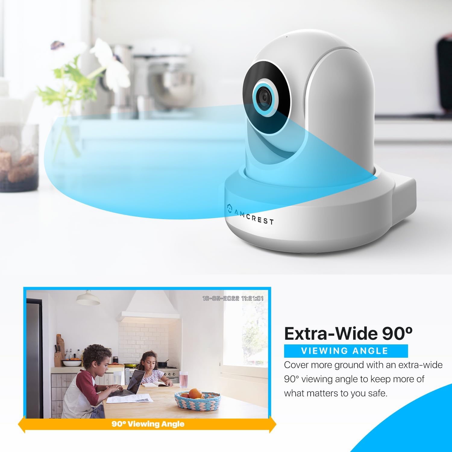 Amcrest Pack of 2, ProHD 1080P WiFi/Wireless IP Security Camera IP2M-841 Pan/Tilt, 2-Way Audio, Optional Cloud Recording, Full HD 1080P 2MP, Super Wide 90° Viewing Angle, Night Vision (White)