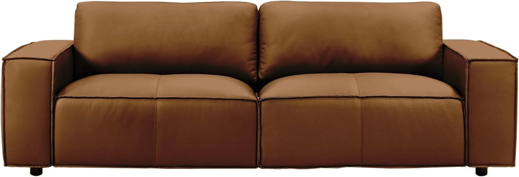 Clayton 2-Piece Leather Living Room Set in Anthracite Gray or Ochre
