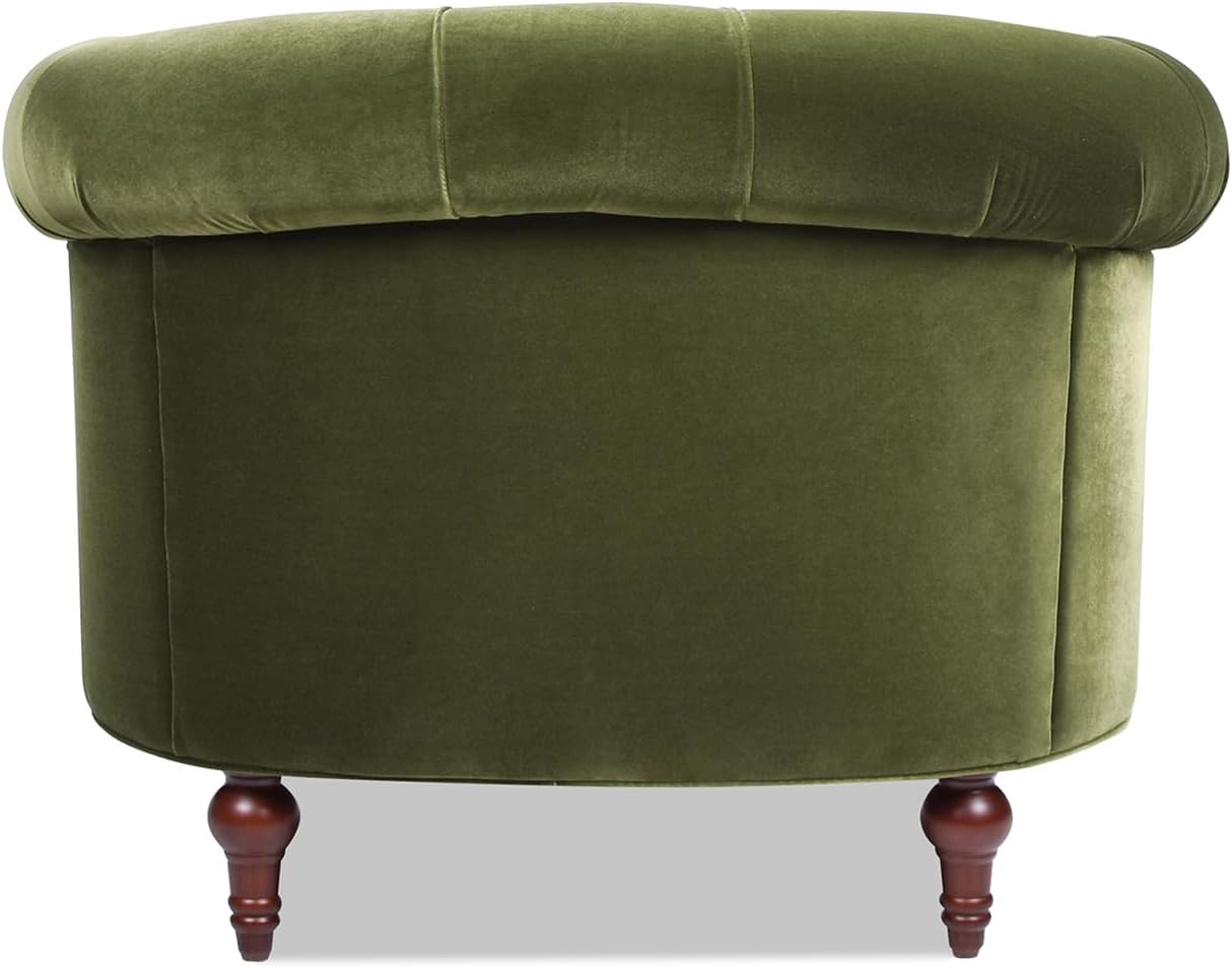 Jennifer Taylor Home La Rosa Victorian Tufted Upholstered Accent Chair Olive Green Performance Velvet