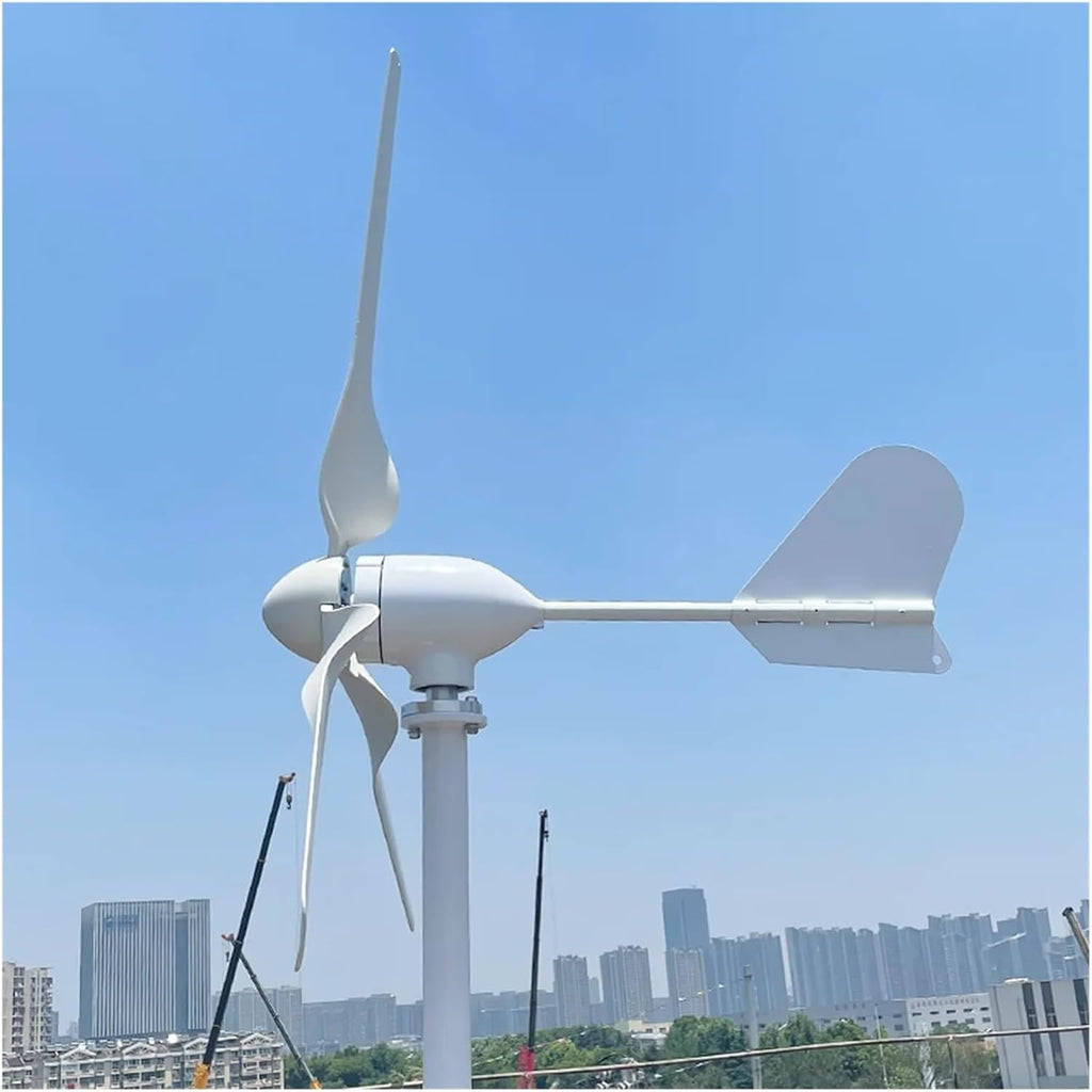 1KW Horizontal Axis Wind Power Turbine for Home Electric Generator 1000W 12V 24V 48V Energy Windmill Low Wind Speed Starting Wind Turbines(12V_1000W)