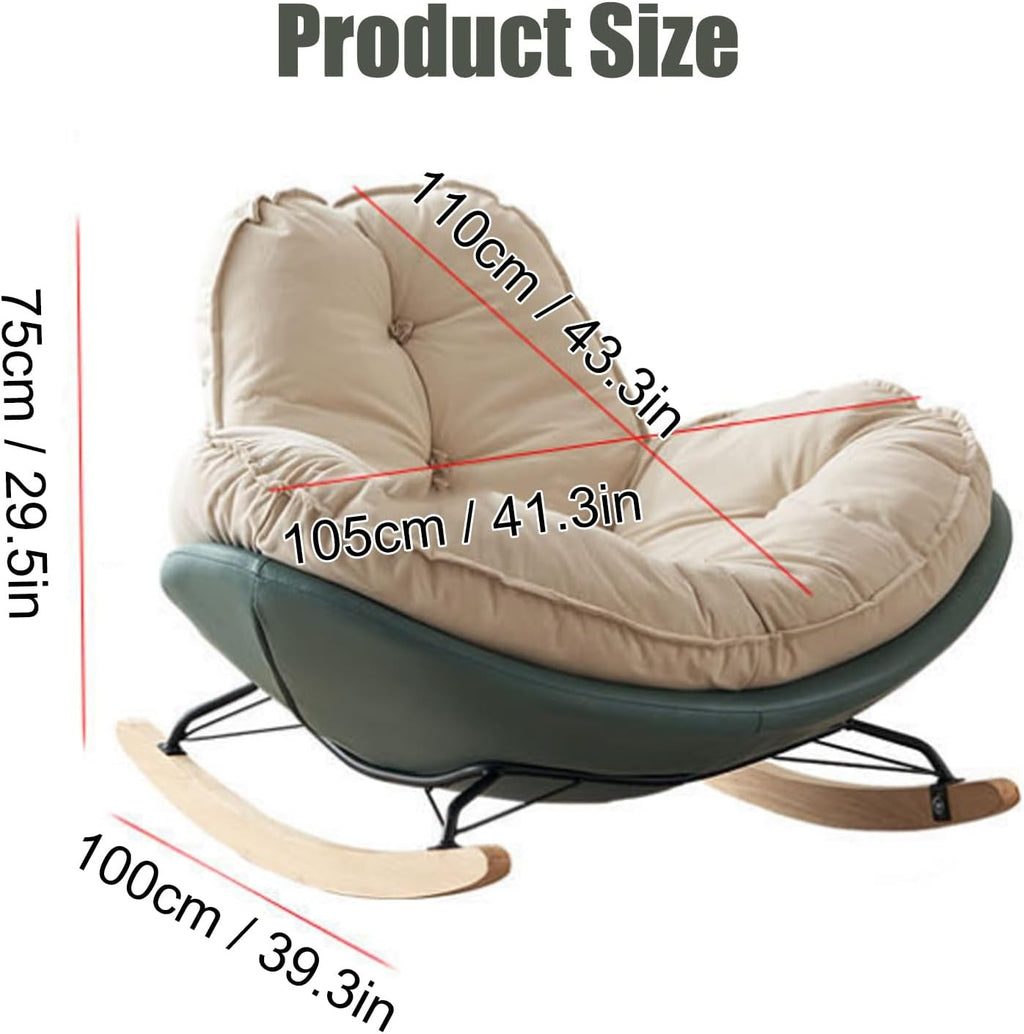 Penguin Rocking Chair Nursery, Glider Rocking Chair for Living Room, Indoor Rocking Chair with Padded Seat, Reading Chair for Bedroom, Garden Lounger, Modern, Stylish