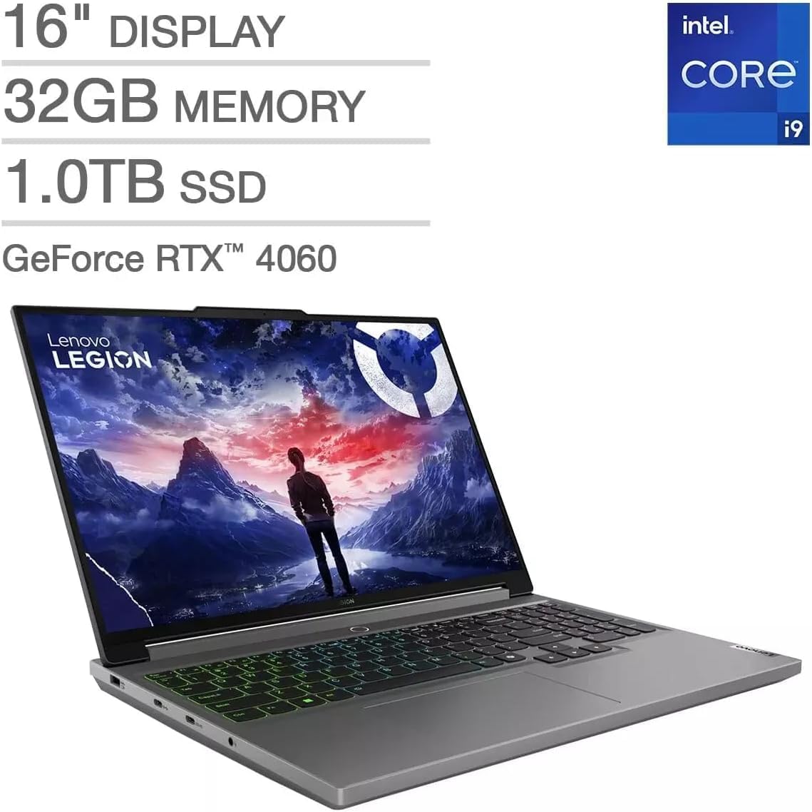 Lenovo Legion 5i 16' Gaming Laptop - Intel i9-14900HX, 165Hz FHD, GeForce RTX 4060, 32GB DDR5 RAM|1TB SSD, Backlit Keyboard, Win11 Pro, Office 2021