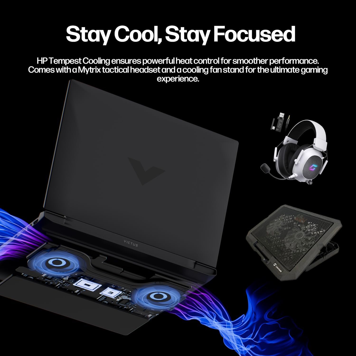 HP Victus 15.6' FHD 144Hz Gaming Laptop, AMD Ryzen 7 7445HS, NVIDIA GeForce RTX 4050, 32GB DDR5 RAM, 2TB PCIe 4.0 SSD, Backlit KB, Copilot, Silver, Bundle with Mytrix Accessories
