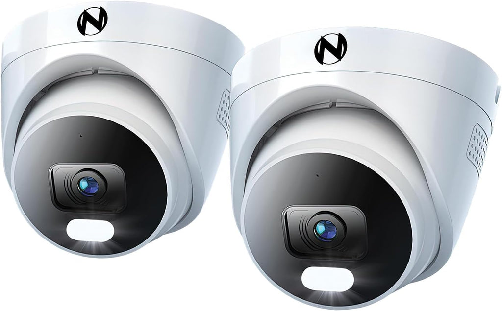 Night Owl Add On Wired IP 12MP Deterrence Camera with 2-Way Audio - White (2 - Pack)