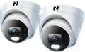Night Owl Add On Wired IP 12MP Deterrence Camera with 2-Way Audio - White (2 - Pack)