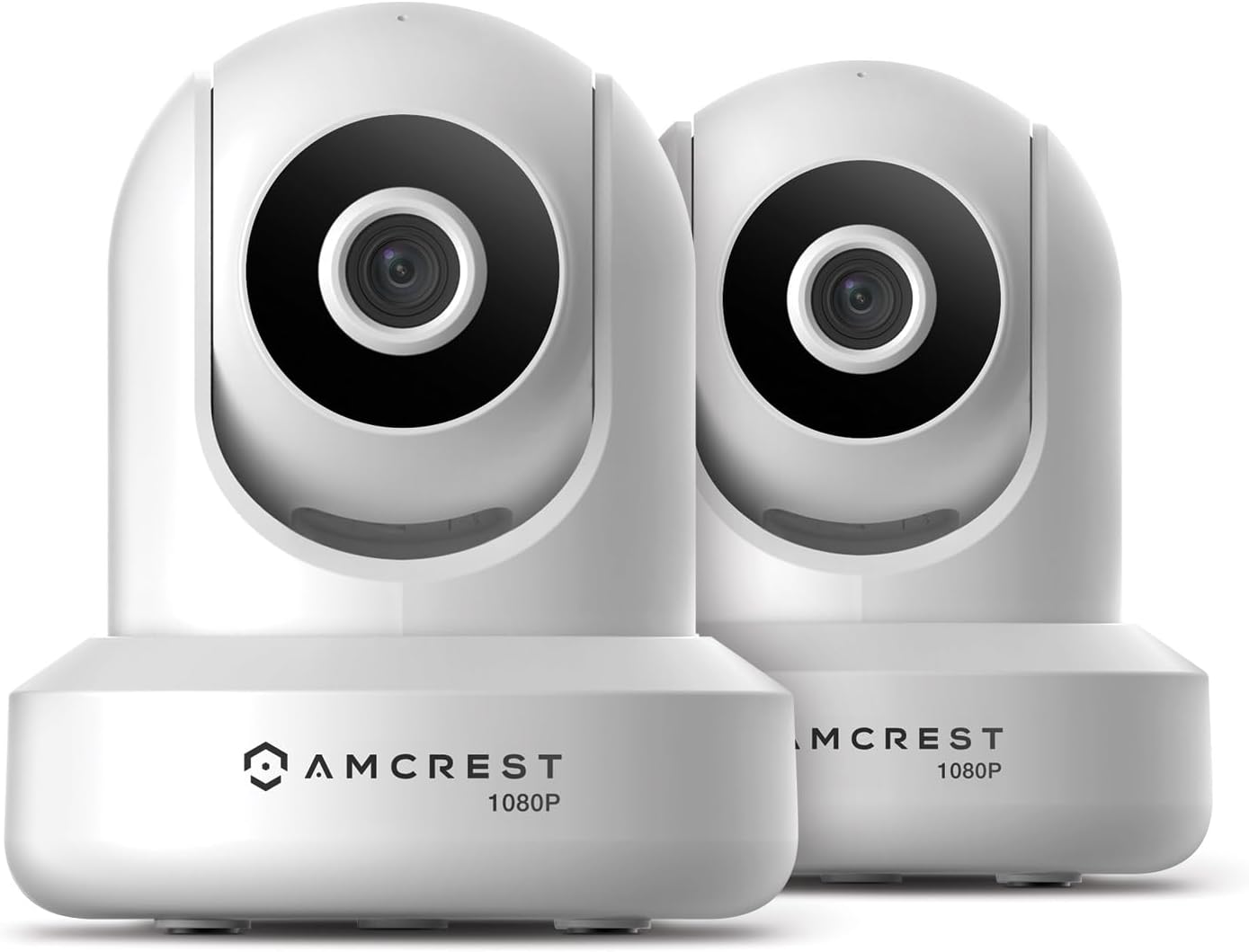 Amcrest Pack of 2, ProHD 1080P WiFi/Wireless IP Security Camera IP2M-841 Pan/Tilt, 2-Way Audio, Optional Cloud Recording, Full HD 1080P 2MP, Super Wide 90° Viewing Angle, Night Vision (White)